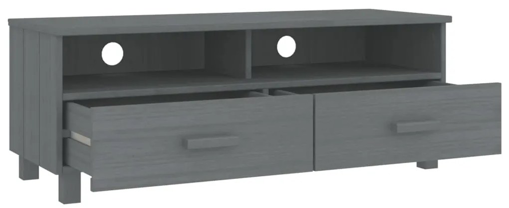 Móvel de TV HAMAR 106x40x40 cm pinho maciço cinza-escuro