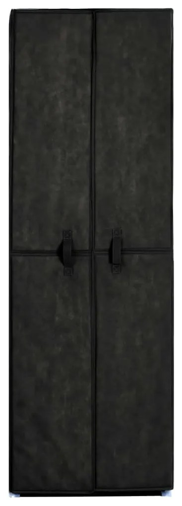 Sapateira Olival de 166 cm em Tecido - Preto - Design Moderno