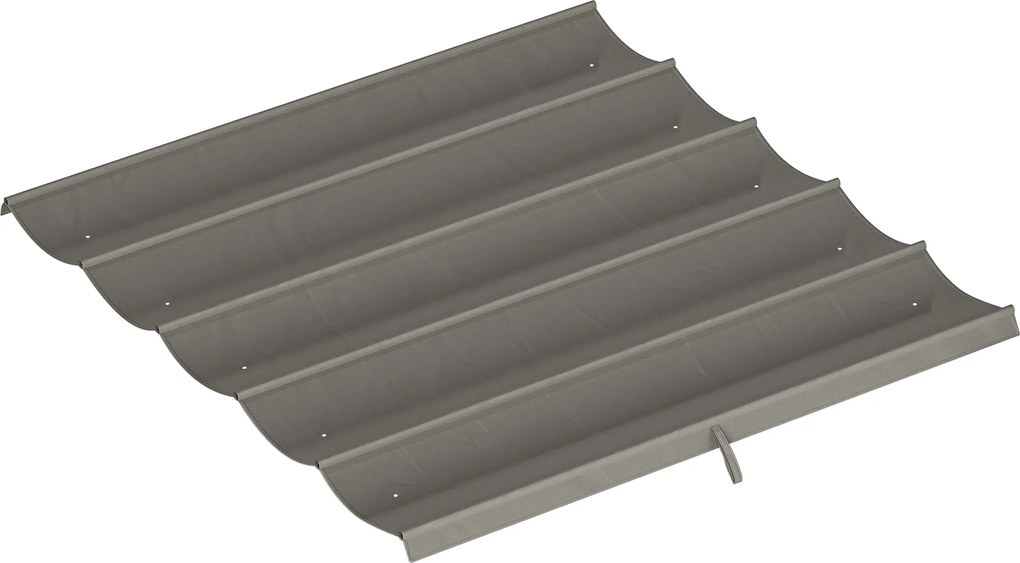 Outsunny Lona de cobertura para pérgola retrátil 3 x 3 m - apenas lona 250 x 255 cm cinza claro | Aosom Portugal