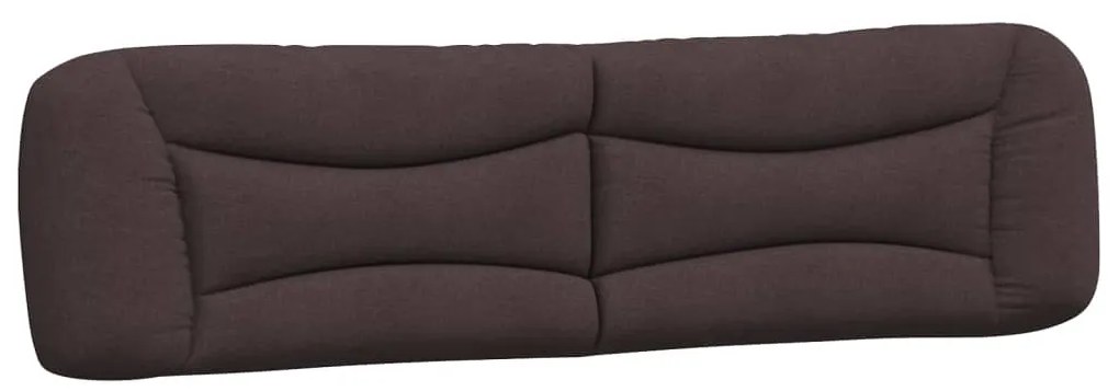 Cama com colchão 200x200 cm tecido castanho-escuro
