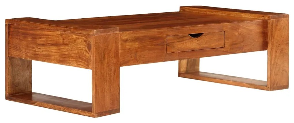 vidaXL Mesa de centro 100x50x30 cm madeira acácia maciça castanho