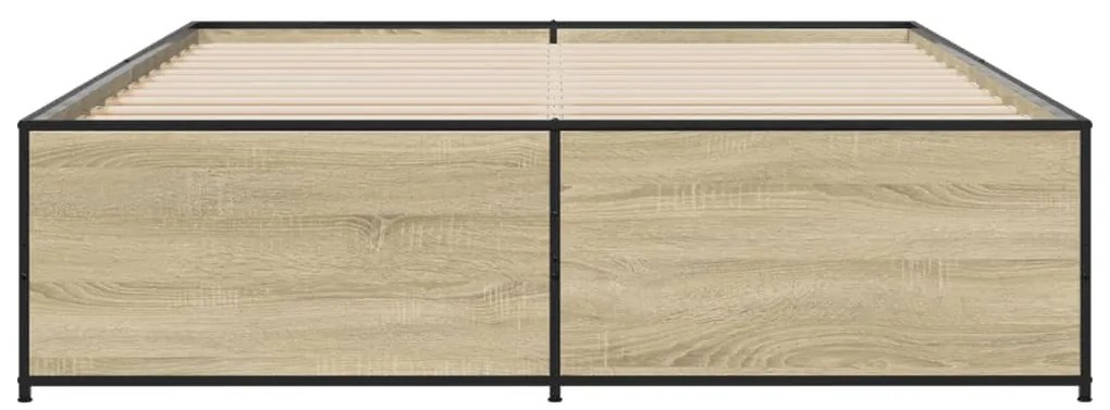 Estrutura de cama 150x200 cm derivados madeira/metal