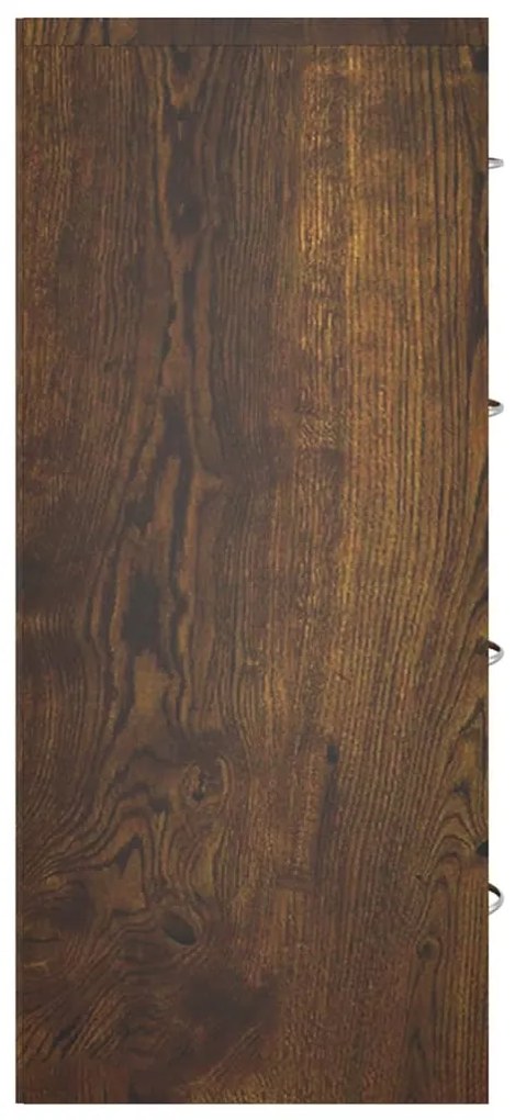Aparador com 4 gavetas 60x30,5x71 cm carvalho fumado