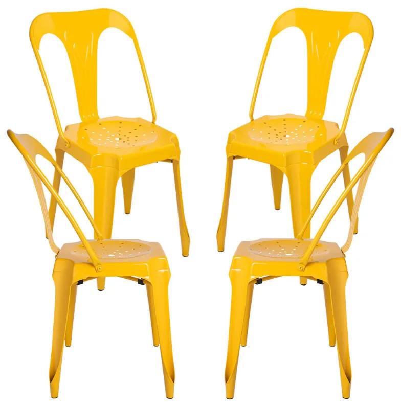 Pack 4 Cadeiras Ulix - Amarelo