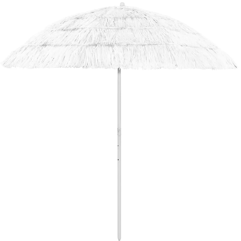 vidaXL Guarda-sol de praia Hawaii 240 cm branco