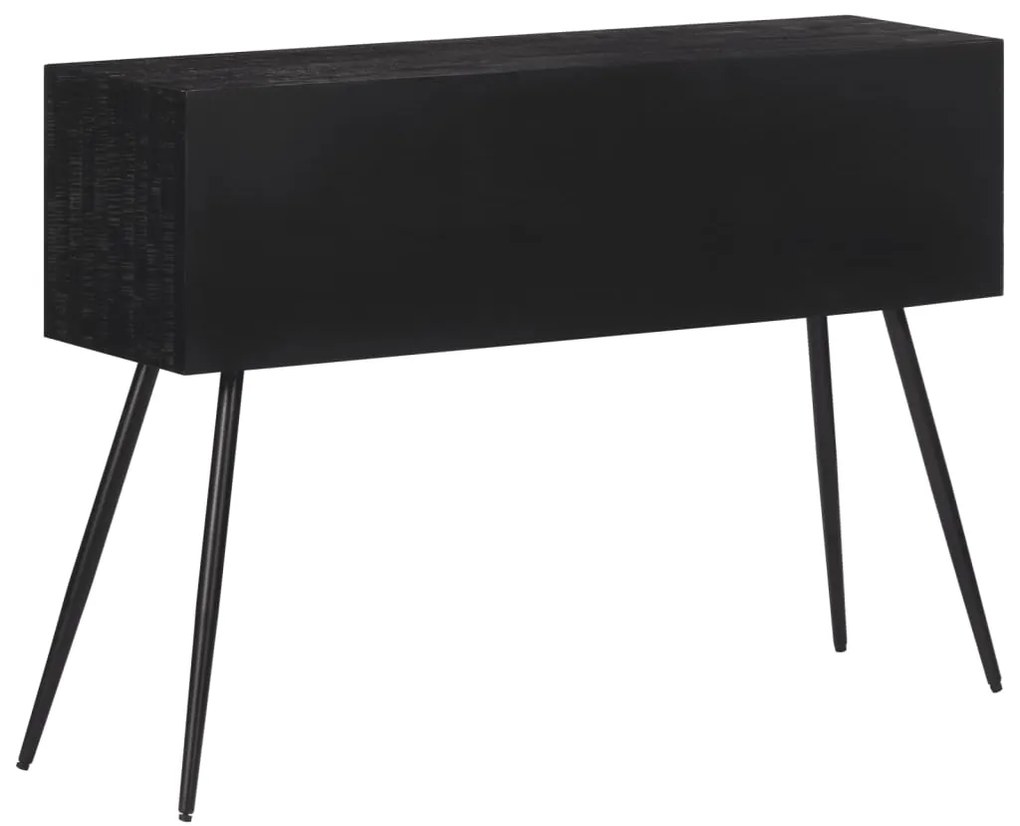 Mesa consola com gavetas 116x30x76 cm teca recuperada maciça