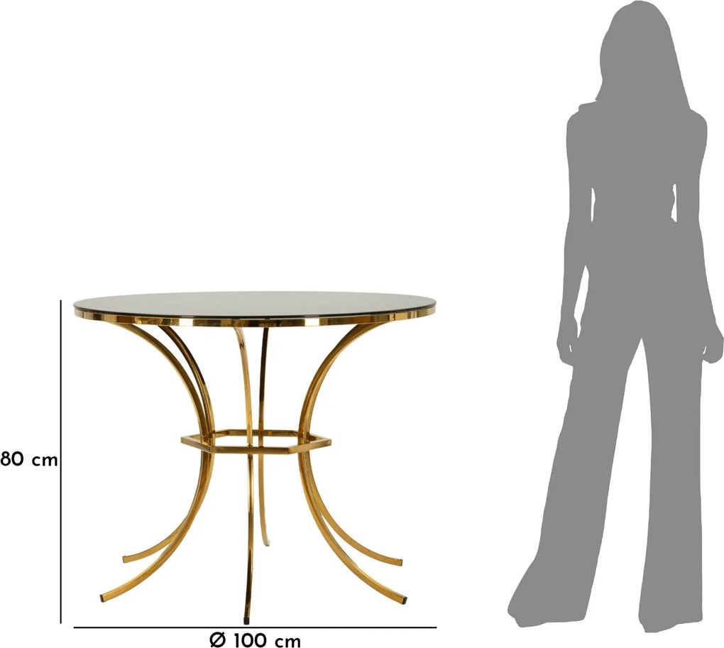 MESA DE JANTAR SHANTY Ø100X80 CM (CADEIRAS NÃO INCLUIDAS)