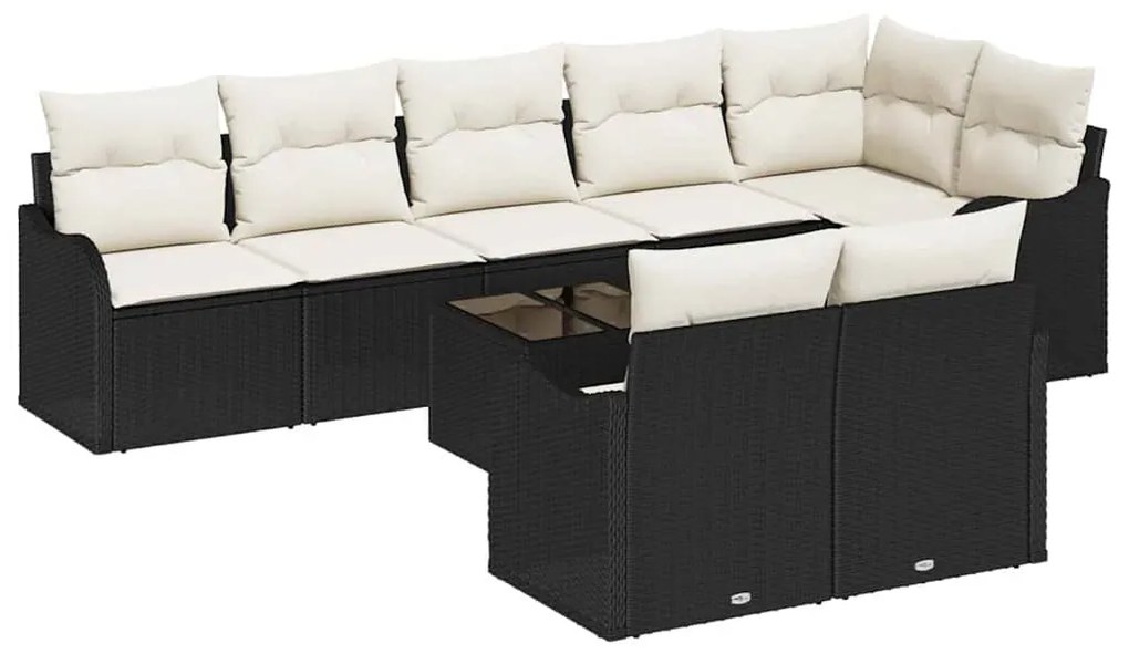 Conjunto de Sofás de Jardim de 8 Peças com Almofadas em Rattan Sintéti