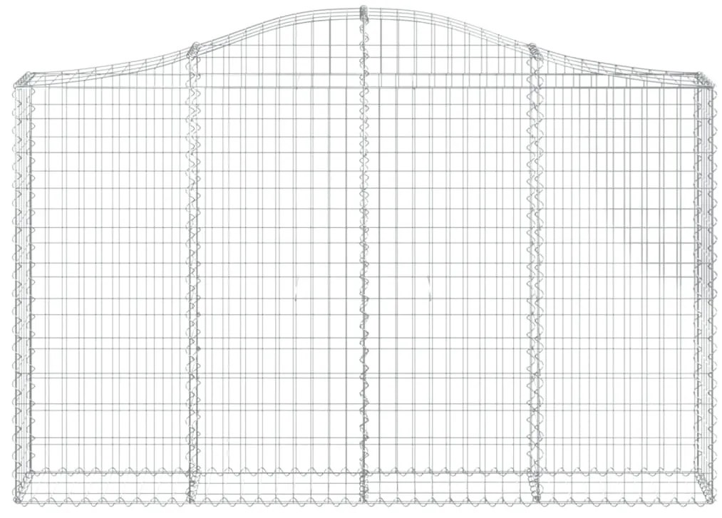Cestos gabião arqueados 13 pcs 200x30x120/140 ferro galvanizado