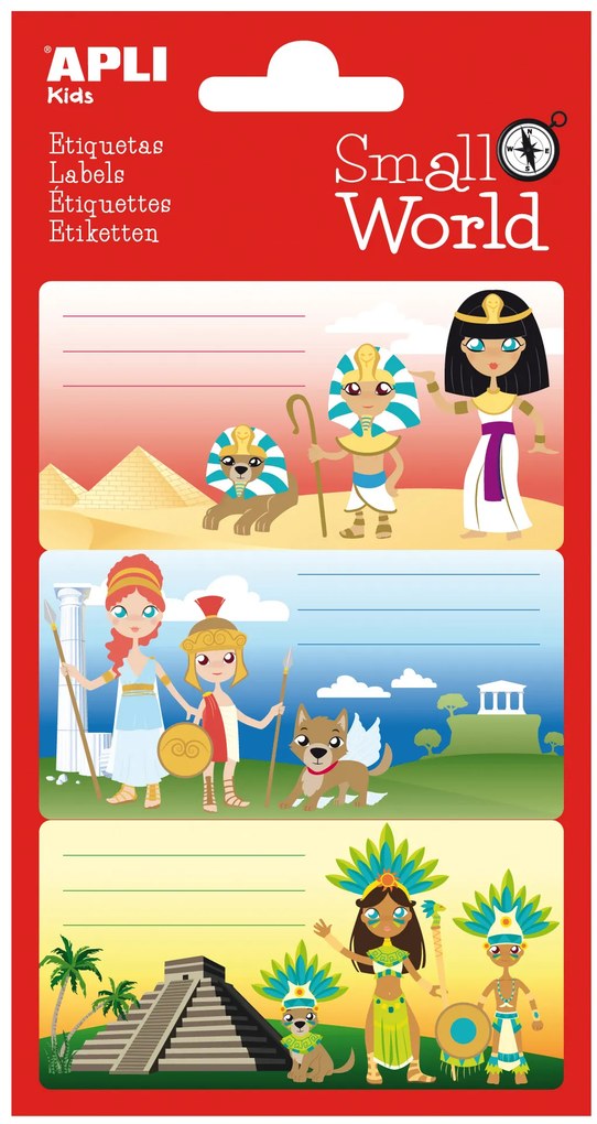 Etiquetas Escolares - Egipto 9 Un. Apli