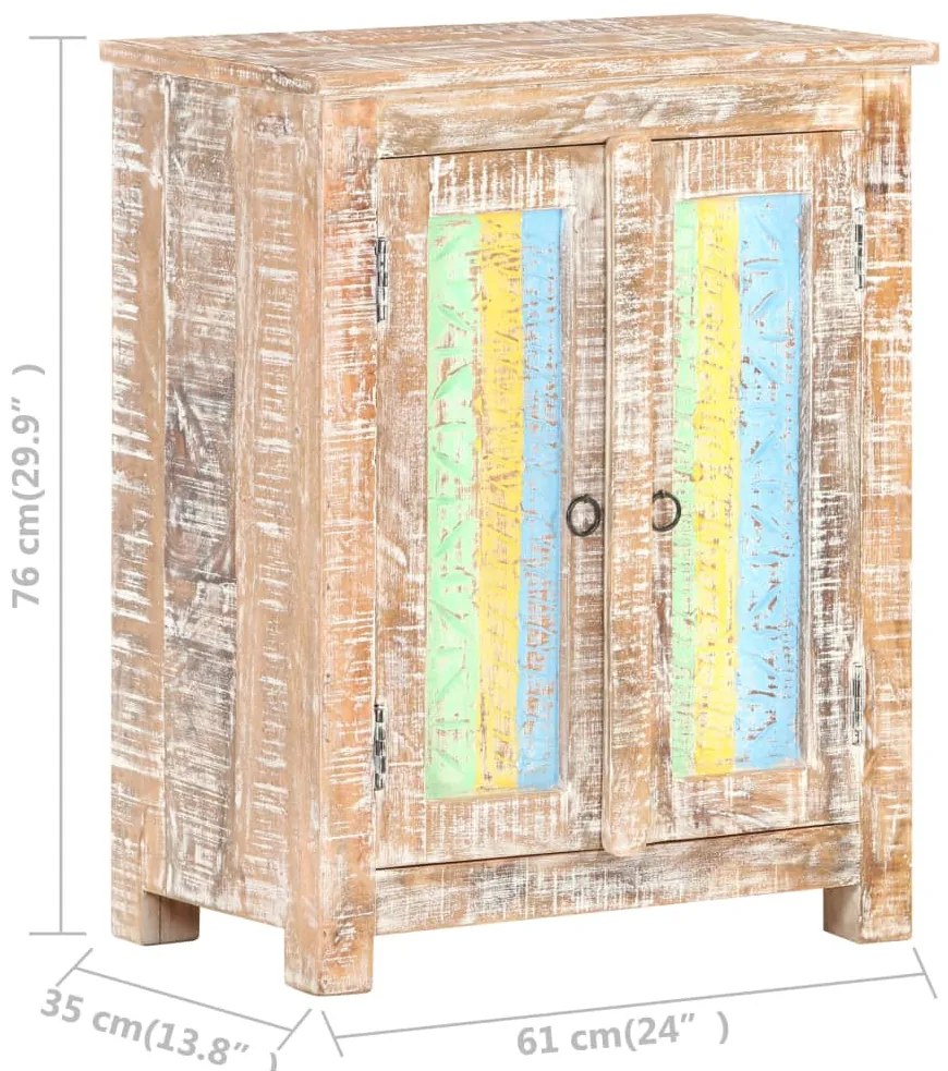 Aparador 61x35x76 cm madeira de acácia áspera