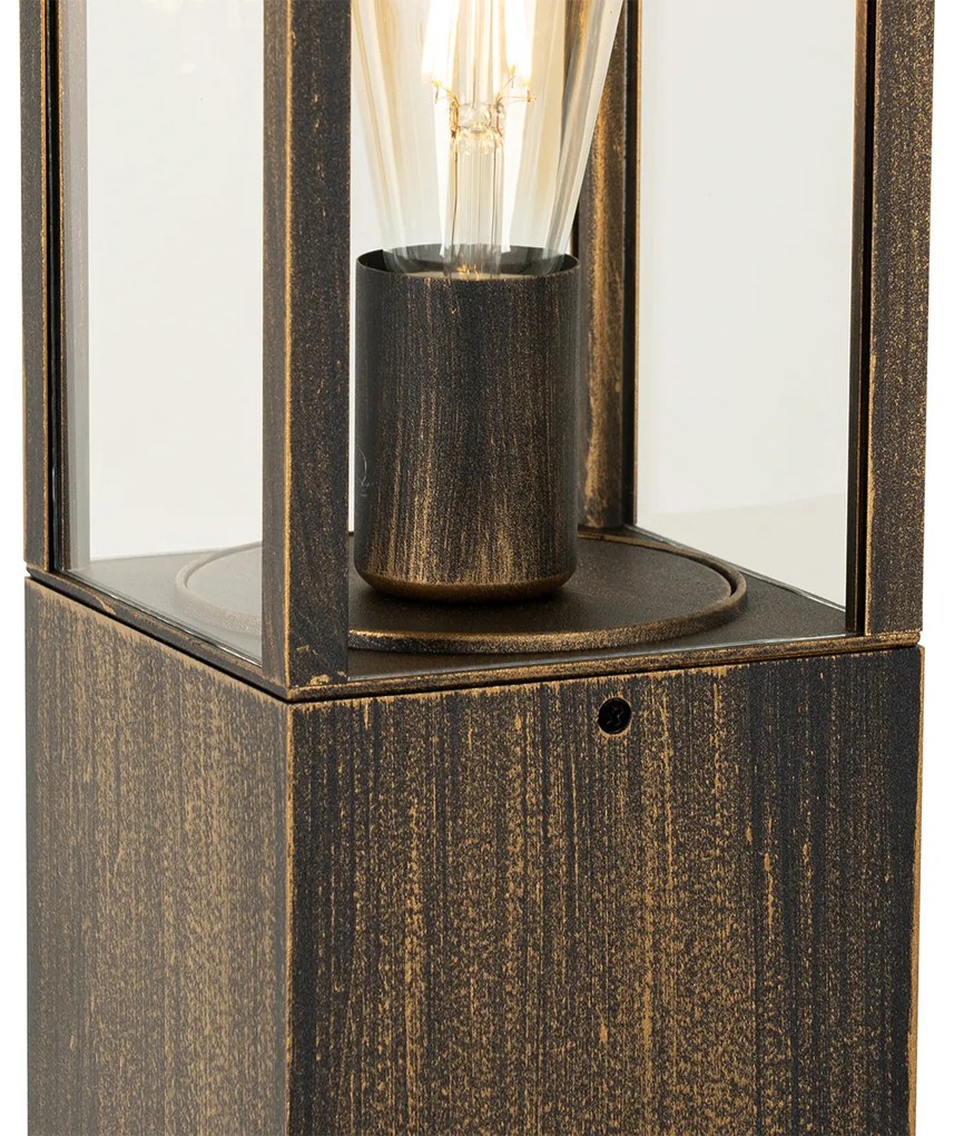 Candeeiro de pé vintage para exterior dourado antigo 80 cm IP44 - Charlois Industrial,Clássico / Antigo