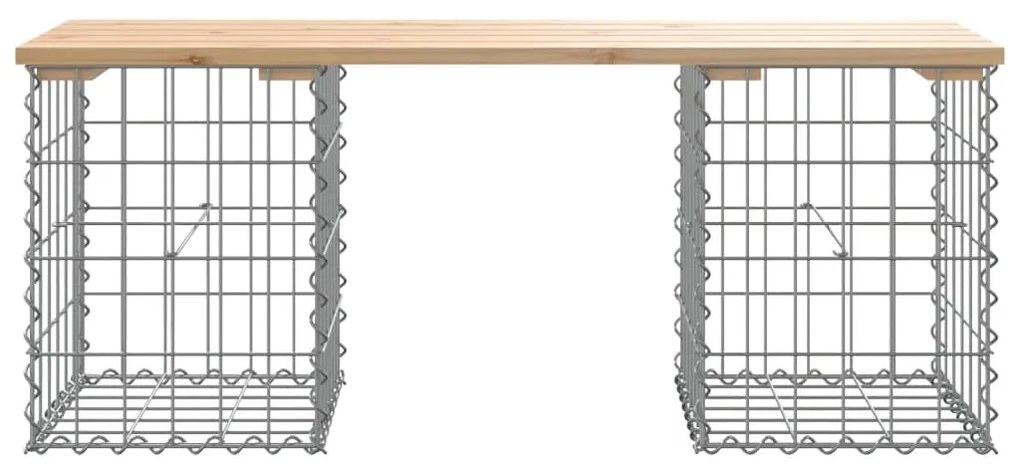 Banco de jardim c/ design gabião 103x31x42 cm pinho maciço