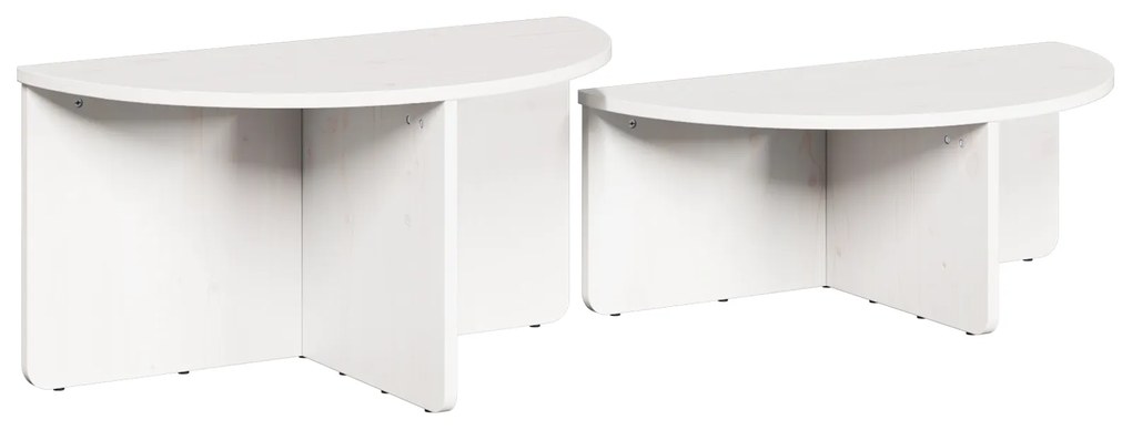 Mesa de centro 2 pcs Branco 79 x 39.5 x 40 cm