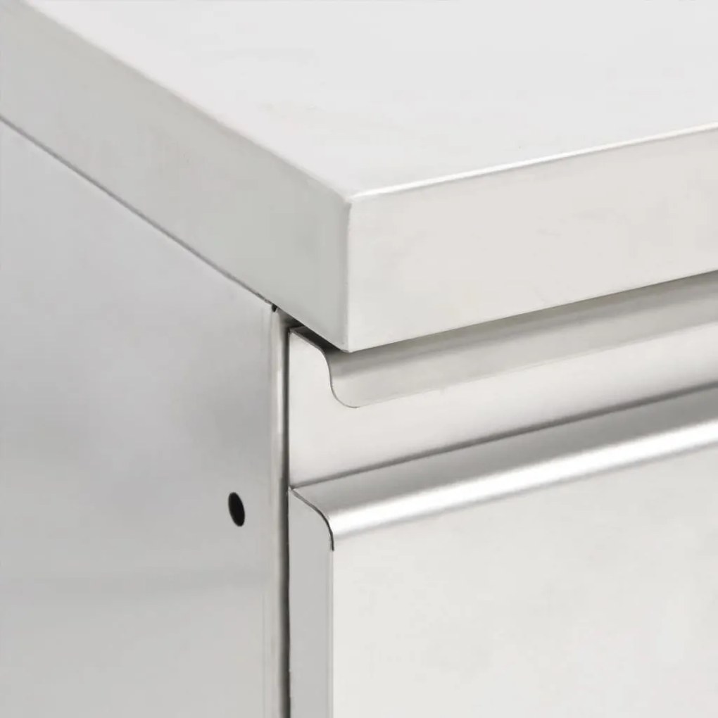 Armários de cozinha comerciais 2 pcs aço inoxidável