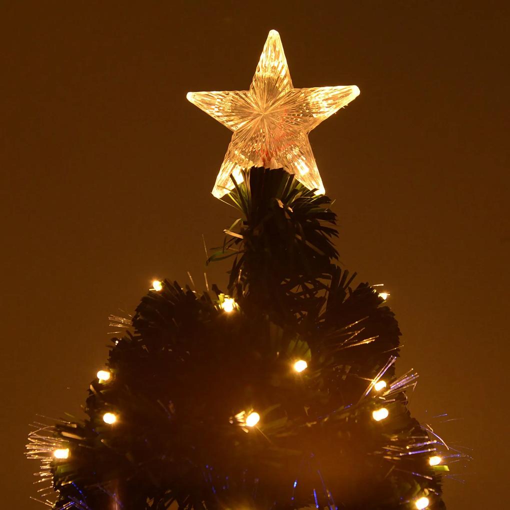 ® Árvore de Natal 180cm Artificial Árvore com Suporte Metálico Luzes LED Multicores