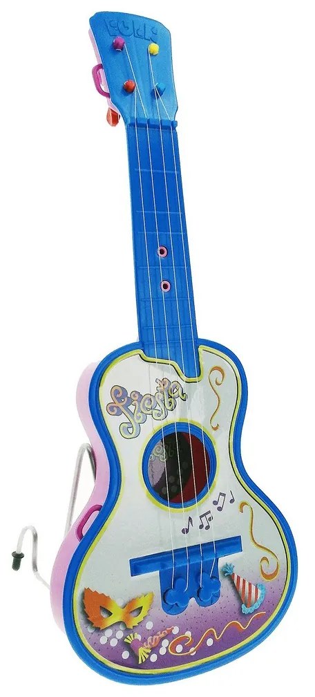 Guitarra Infantil Reig Party Azul Branco 4 Cordas