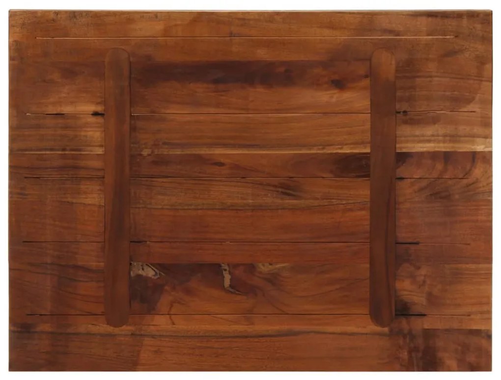 Tampo de mesa retangular 90x50x3,8 cm madeira recuperada maciça