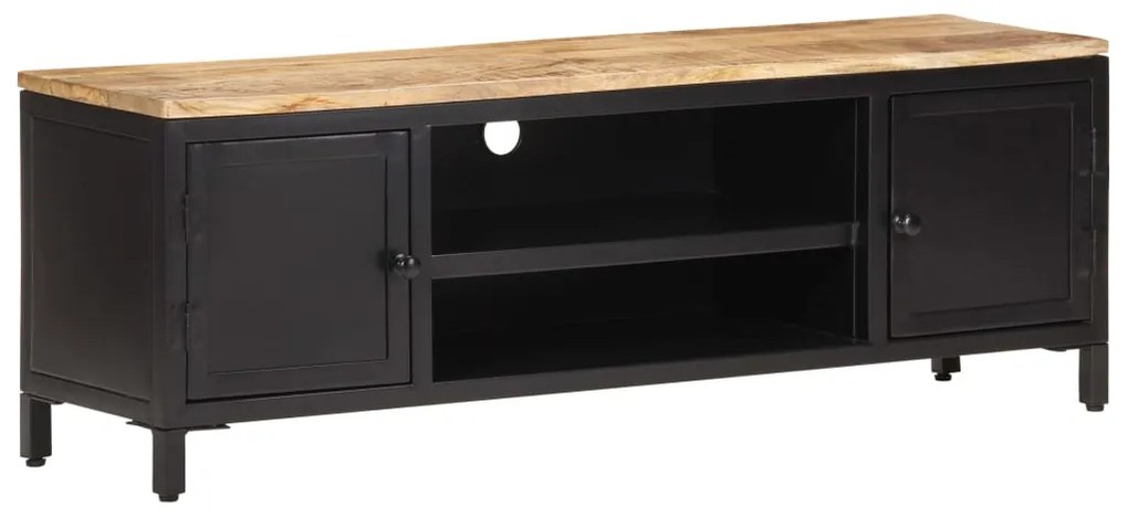 vidaXL Móvel de TV 120x30x40 cm madeira de mangueira áspera maciça