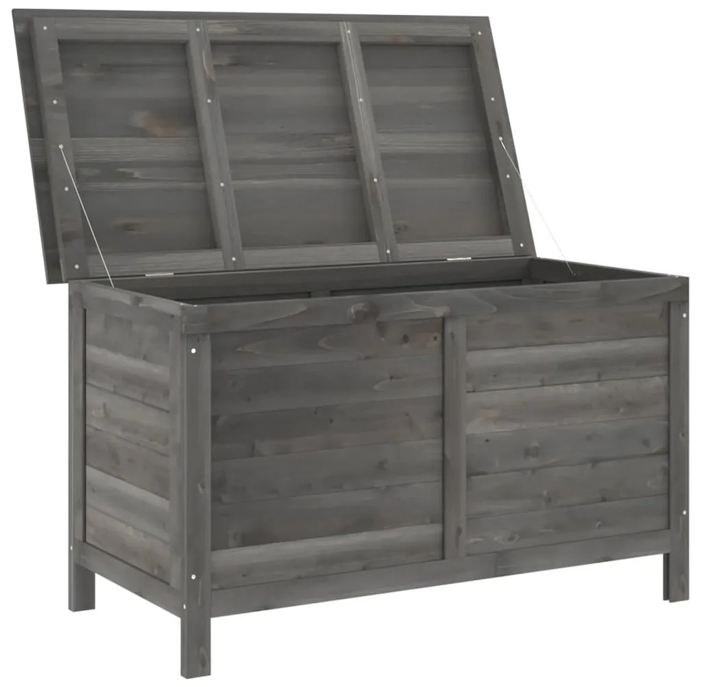 Caixa arrumação p/ jardim 99x49,5x58,5cm abeto maciço antracite