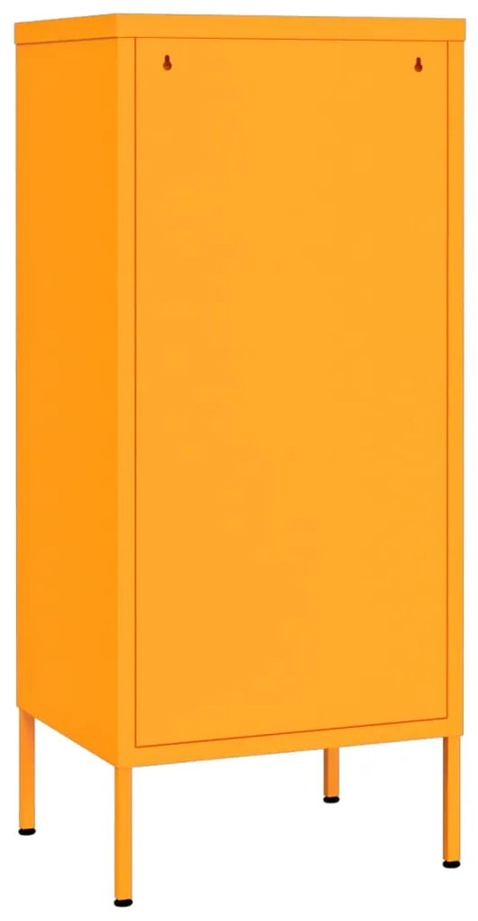 Armário de arrumação aço 42,5x35x101,5 cm amarelo mostarda