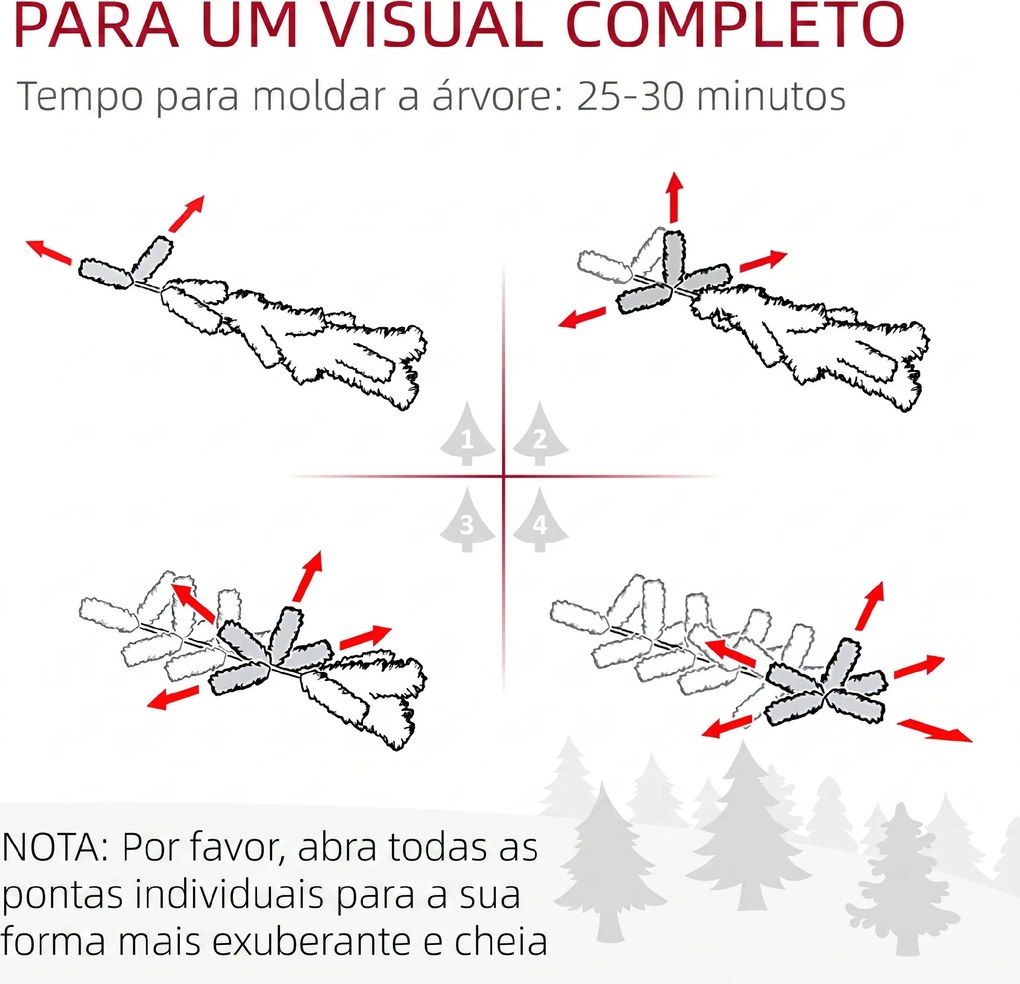 Árvore de Natal Estreita Nevada 240 cm com 603 Ramos e Suporte Metálico Dobrável para Sala de Estar Interior Verde