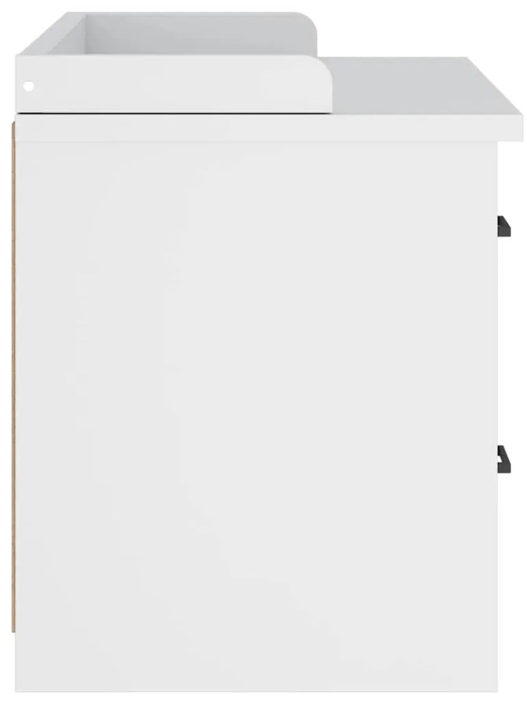 Banco de entrada SANDNES Branco 87x40x50 cm pinho maciço