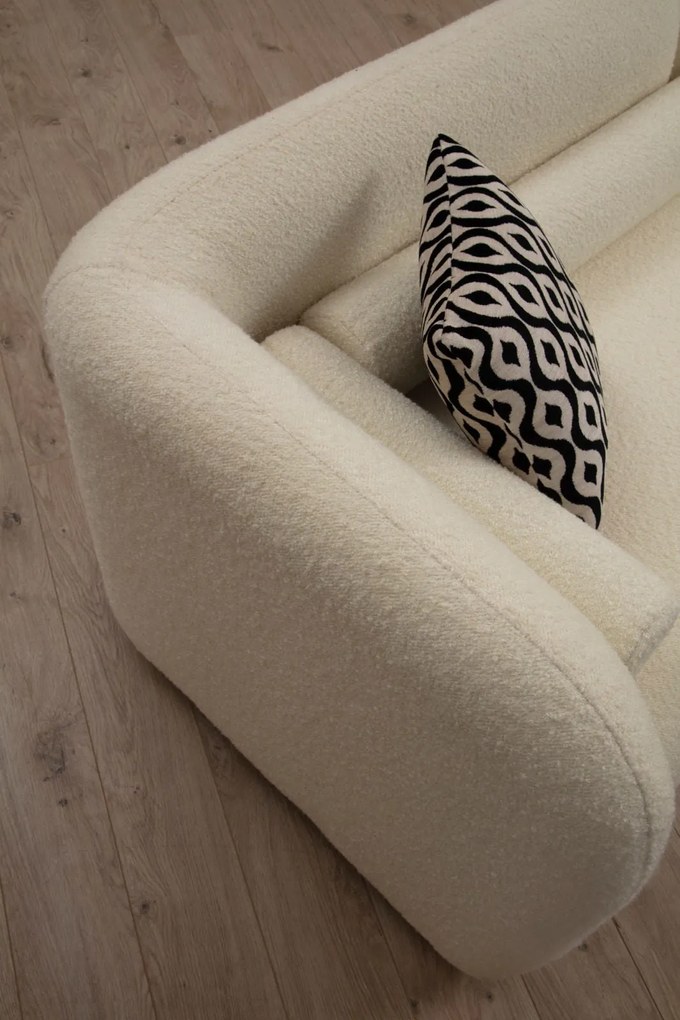 Sofá de 3 Lugares Victoria – Creme – 228x74x90 cm