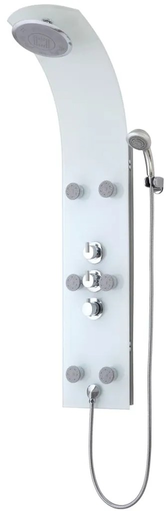435034 SCHÜTTE Painel duche vidro + misturadora termostática LANZAROTE branco