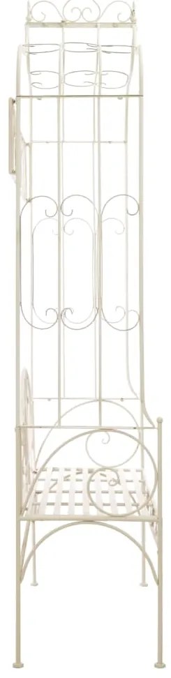 Banco de jardim 122 cm ferro branco antigo