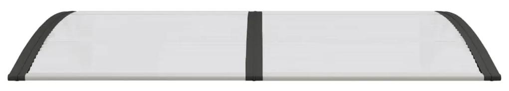Toldo para porta 150x80 cm policarbonato preto/transparente