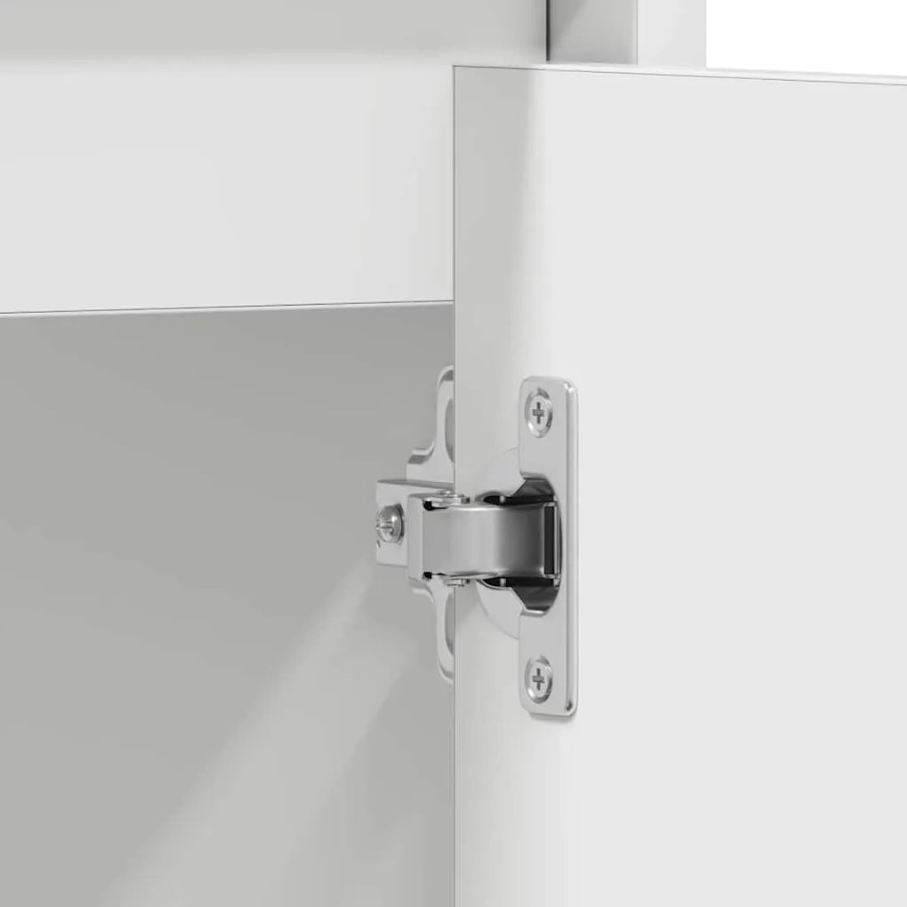 Armário de casa de banho 60x33x61 cm contraplacado branco