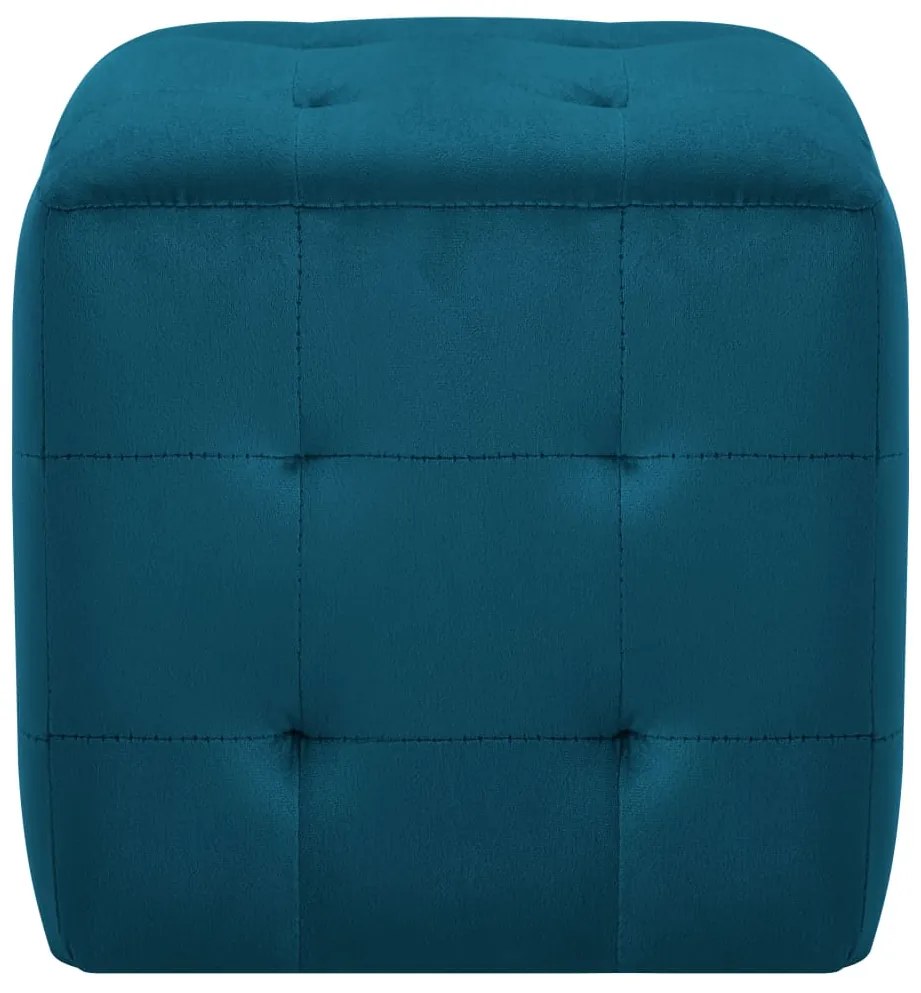 Mesas de cabeceira 2 pcs 30x30x30 cm veludo azul