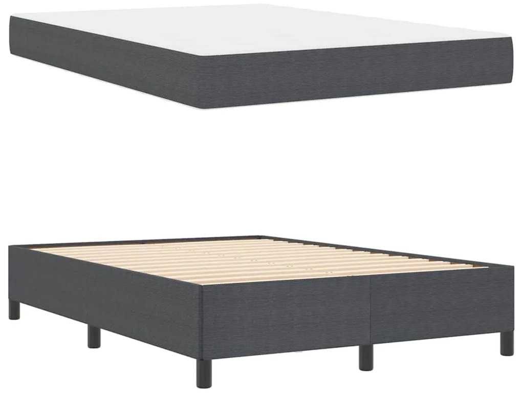 Estrutura da Cama Outros Cinzento escuro 140 x 190 cm