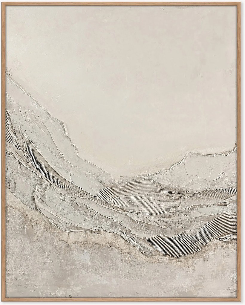 Quadro em tela emoldurado pintado à mão Horizon