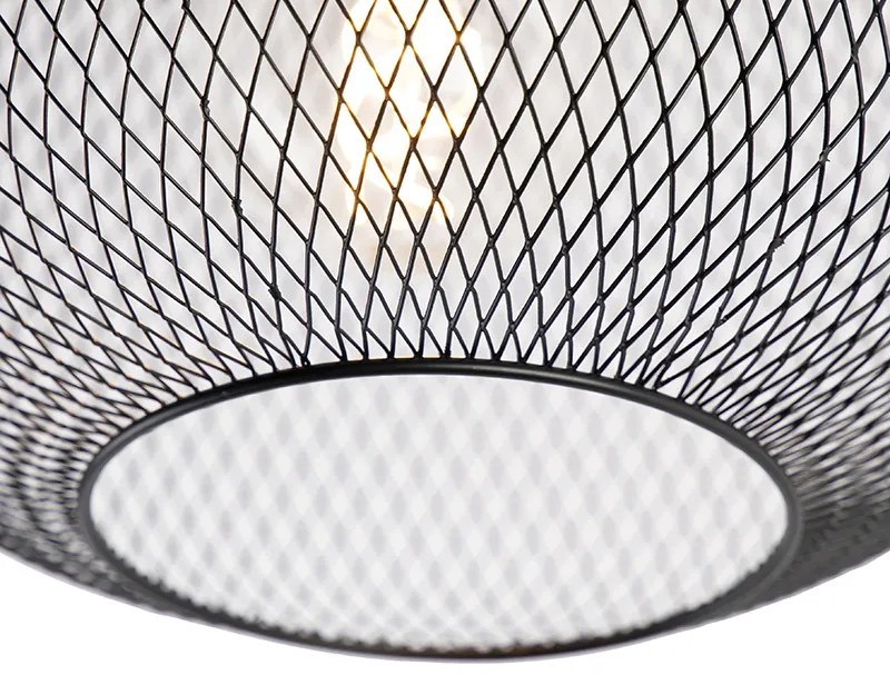Candeeiro de teto moderno preto - Bliss Mesh Moderno