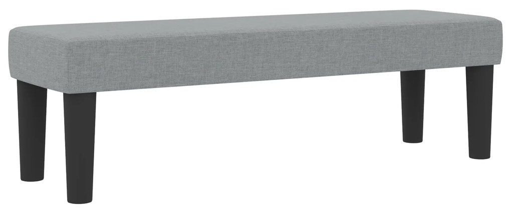 Cama Box Spring com Colchão e Banco Cinza Claro 120x190 cm Tecido