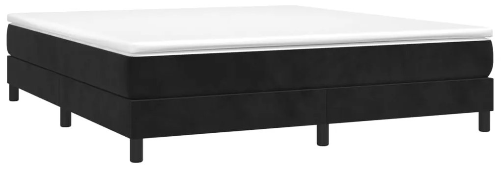 Cama com molas/colchão 180x200 cm veludo preto