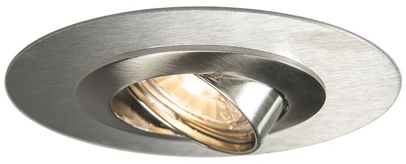 Foco embutido redondo de aço inclinável com anel de enchimento - Edu