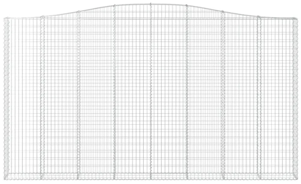 Cestos gabião arqueados 2pcs 400x30x220/240cm ferro galvanizado