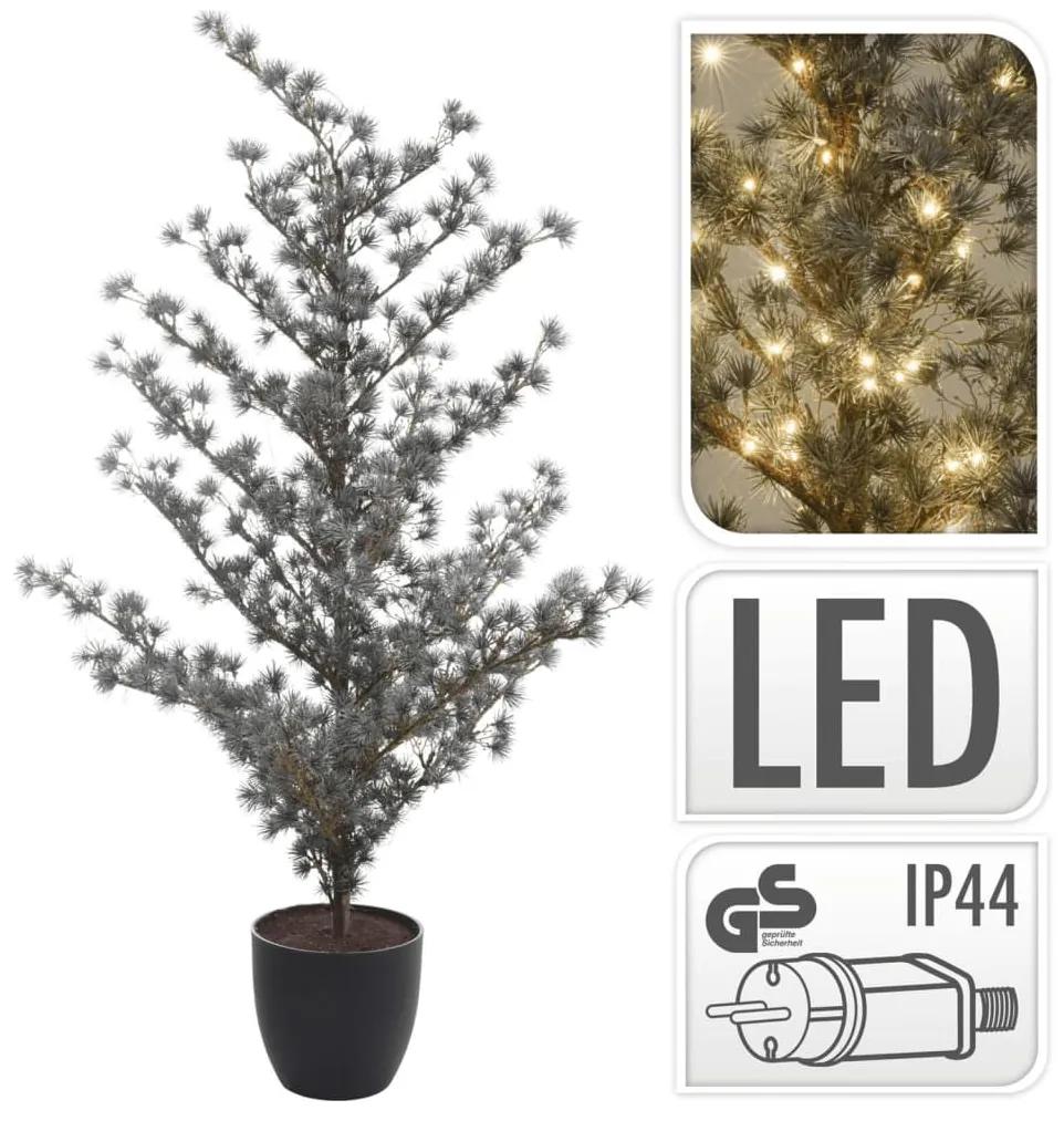 439742 Ambiance Árvore de Natal artificial em vaso com 136 luzes LED 125 cm