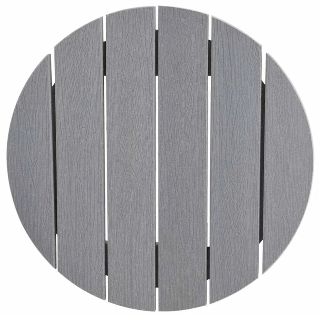 Mesa de Bar Cinzento-claro 55x55x107 cm HDPE