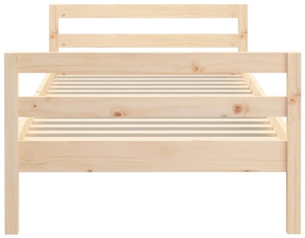 Cama sem colchão 75x190 cm madeira de pinho maciça