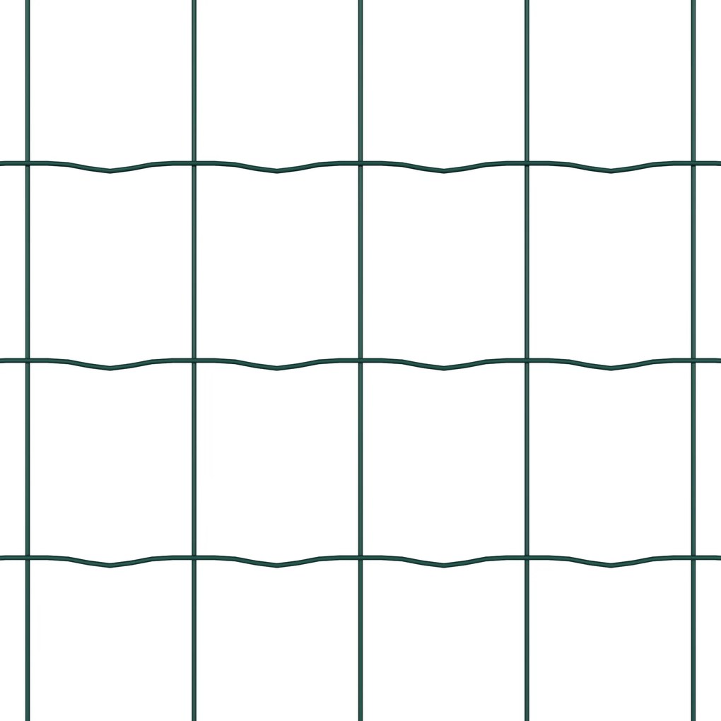 Cerca Euro com 13 Estacas de Ponta 0.4x50 m Aço Galvanizado Verde