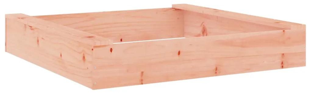 Caixa de areia quadrada com assentos madeira de douglas maciça