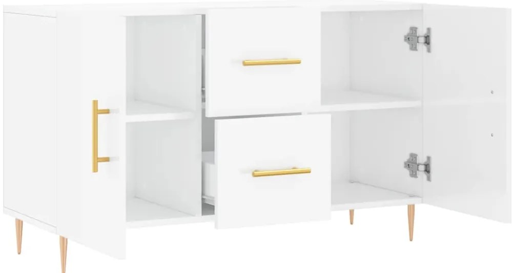 Aparador 100x36x60 cm derivados de madeira branco brilhante