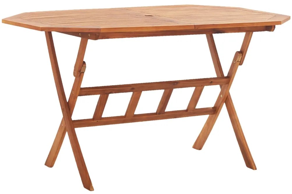 Mesa de jardim dobrável 135x85x75 cm madeira de acácia maciça