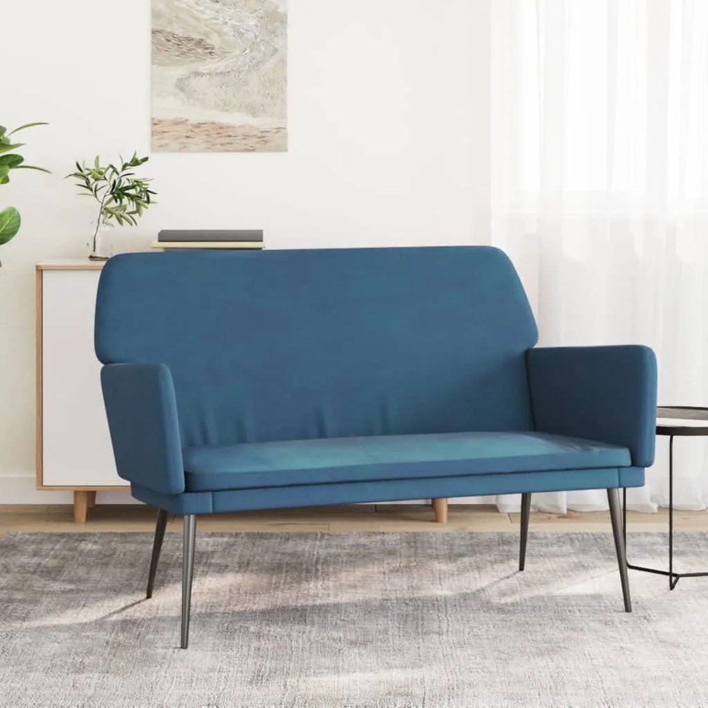 351391 vidaXL Banco 108x79x79 cm veludo azul