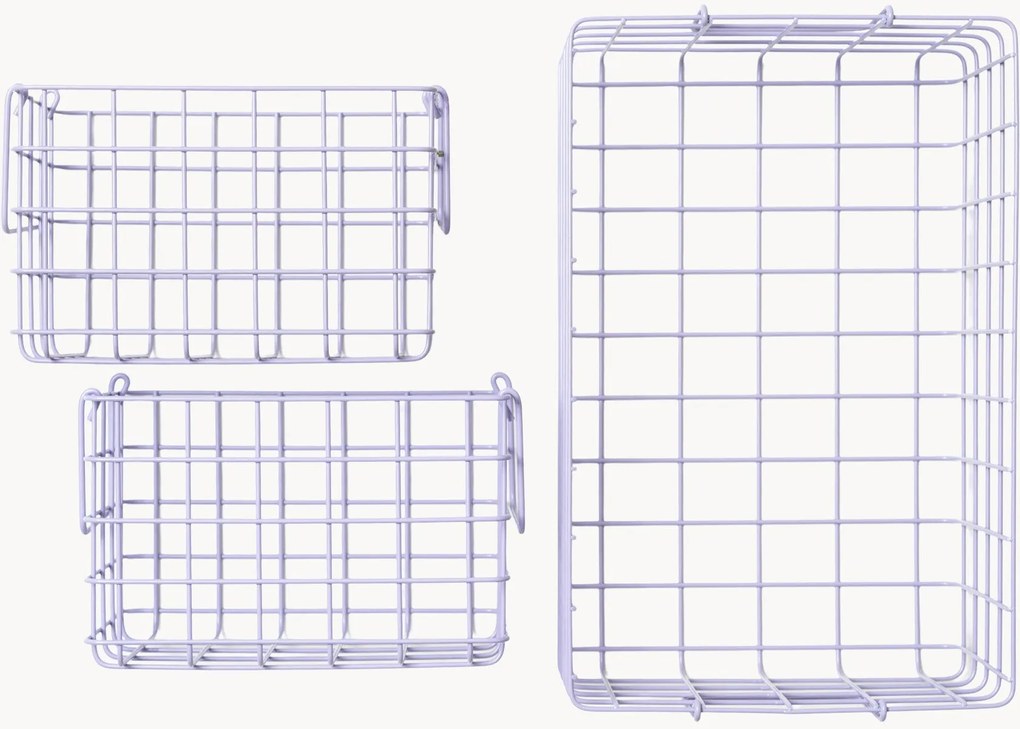 Cestos em metal Mustard Made, conjunto de 3