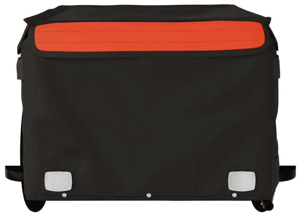 Reboque para bicicleta 45 kg ferro preto e laranja